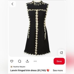 Lanvin Fringed Trim Dress